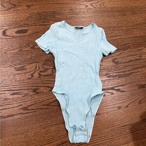Baby Blue Short Sleeve Bodysuit